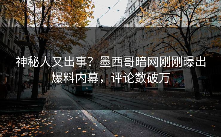 神秘人又出事？墨西哥暗网刚刚曝出爆料内幕，评论数破万